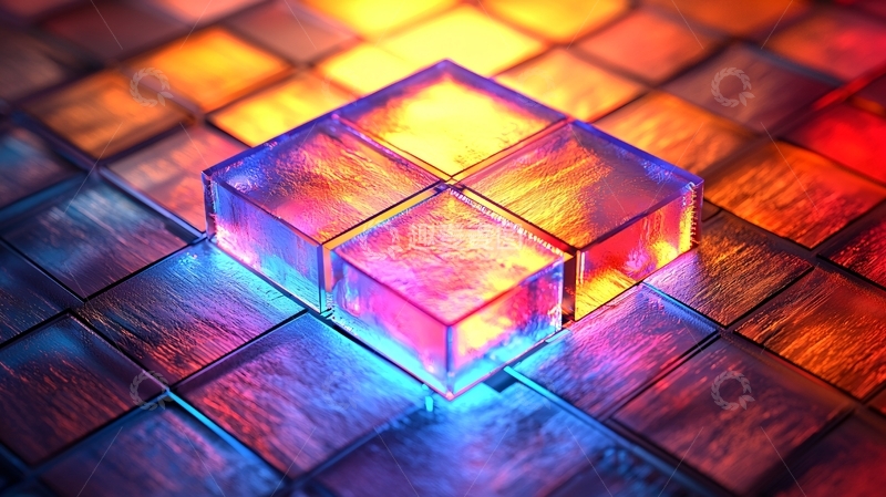 高清大图下载【趣麦麦图】彩色玻璃方块