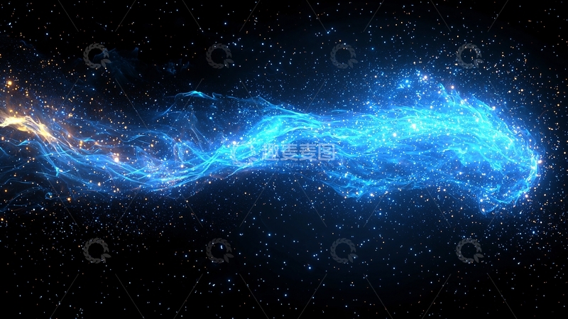 高清大图下载【趣麦麦图】蓝色星云宇宙景象