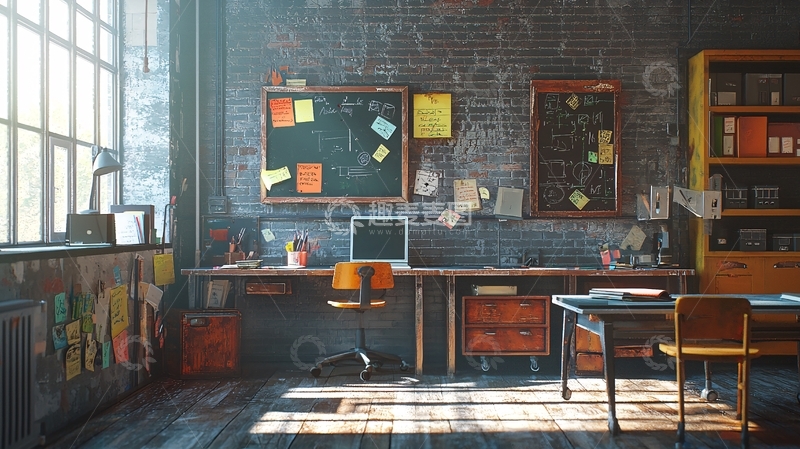 高清大图下载【趣麦麦图】复古工业风工作室