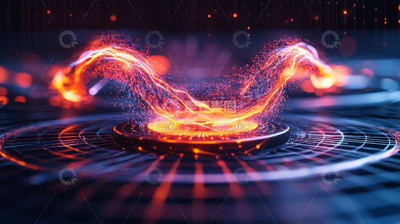 高清大图下载【趣麦麦图】能量汇聚的科技感场景