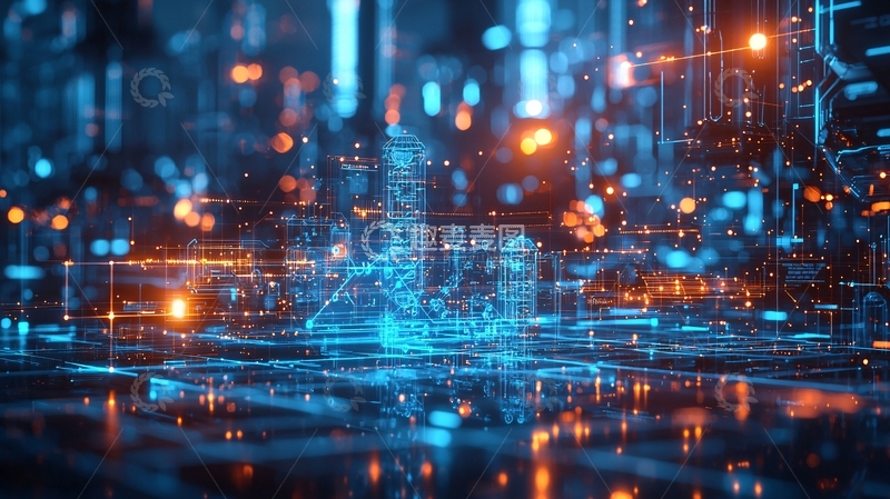 高清大图下载【趣麦麦图】未来科技城市数字网络