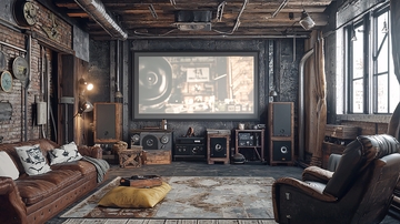 工业风家庭影院