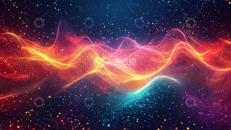 高清大图下载【趣麦麦图】抽象星空能量光线