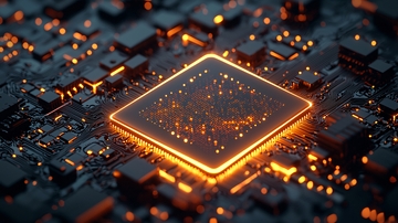 微芯片电路板科技感十足