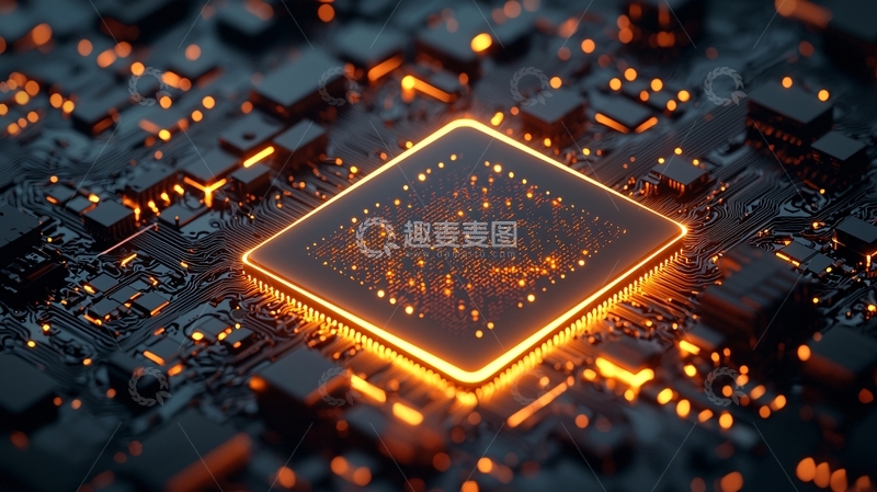 高清大图下载【趣麦麦图】微芯片电路板科技感十足