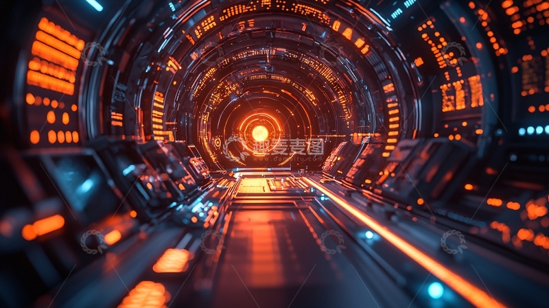 高清大图下载【趣麦麦图】未来科技感隧道