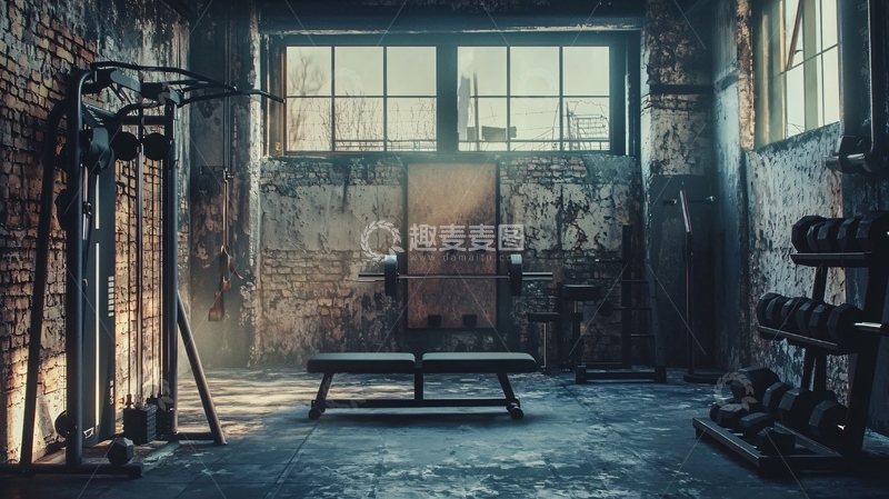 高清大图下载【趣麦麦图】老式健身房