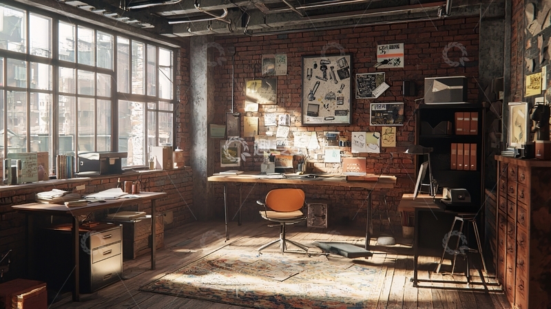 高清大图下载【趣麦麦图】复古工业风工作室