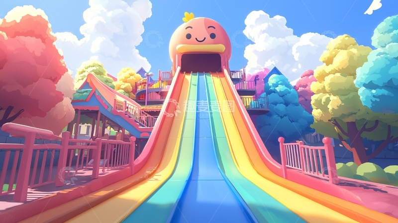 高清大图下载【趣麦麦图】卡通游乐园