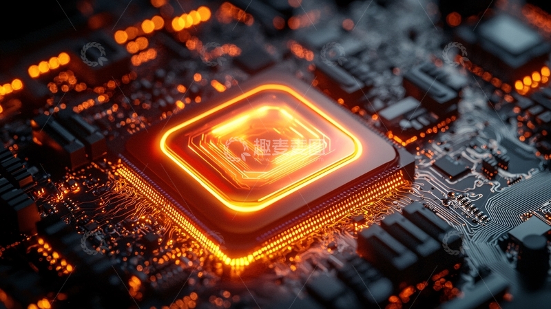高清大图下载【趣麦麦图】中央处理器近景特写