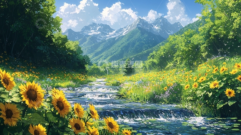 高清大图下载【趣麦麦图】青山绿水