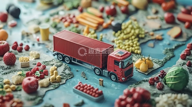 高清大图下载【趣麦麦图】-食品运输卡车