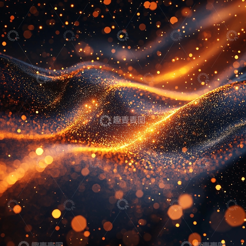 高清大图下载【趣麦麦图】金色闪光波浪