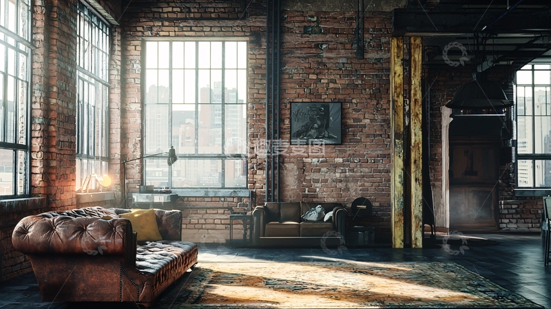 高清大图下载【趣麦麦图】工业风loft