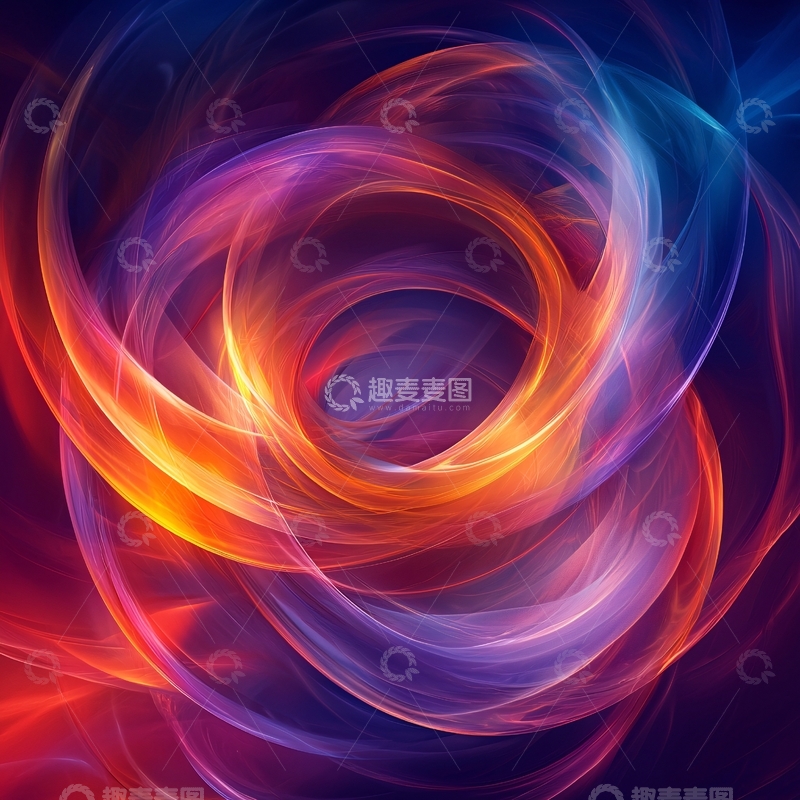 高清大图下载【趣麦麦图】绚丽多彩的抽象漩涡