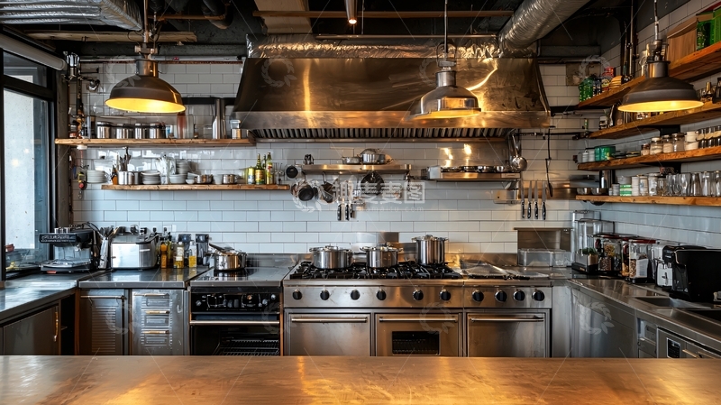 高清大图下载【趣麦麦图】工业风厨房