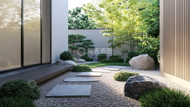 高清大图下载【趣麦麦图】现代简约庭院设计