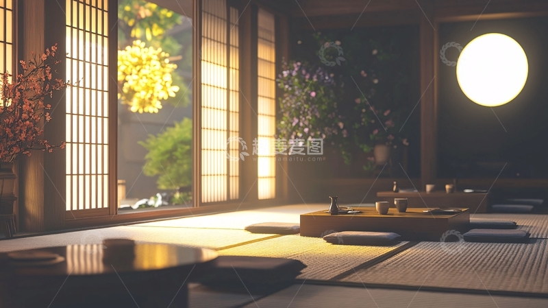 高清大图下载【趣麦麦图】日式房间禅意空间