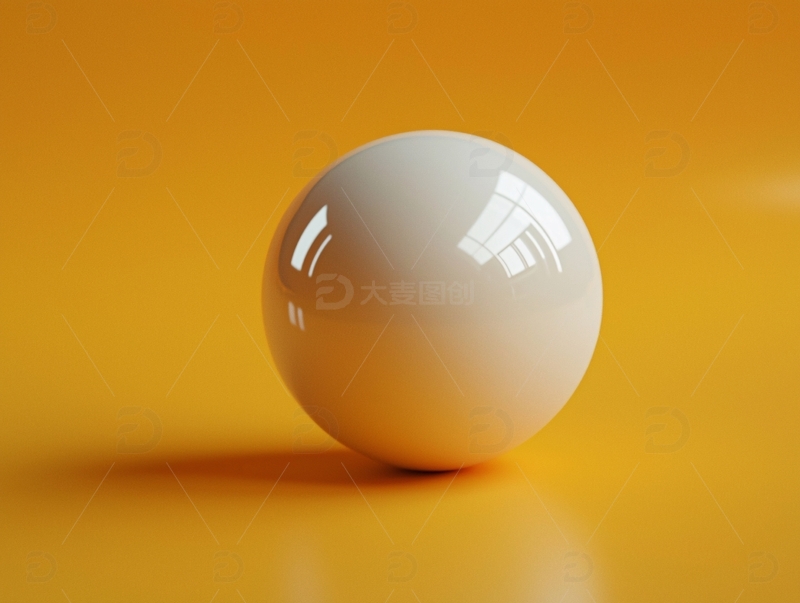 白色光泽球体