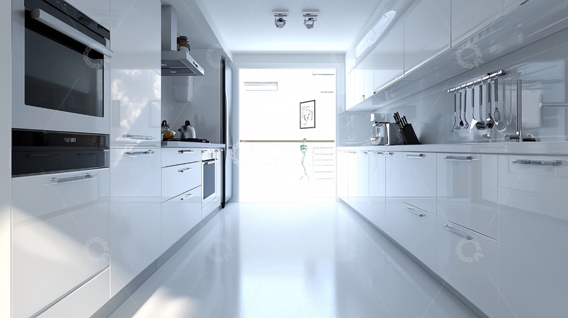 高清大图下载【趣麦麦图】现代化白色极简厨房