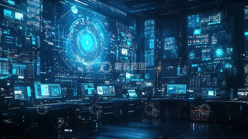 高清大图下载【趣麦麦图】科技感控制室