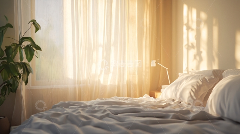 高清大图下载【趣麦麦图】阳光洒满卧室
