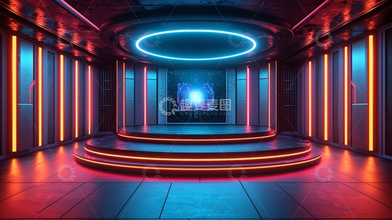 高清大图下载【趣麦麦图】未来感舞台