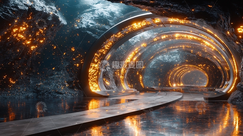 高清大图下载【趣麦麦图】未来感隧道