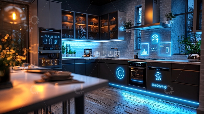高清大图下载【趣麦麦图】未来感厨房