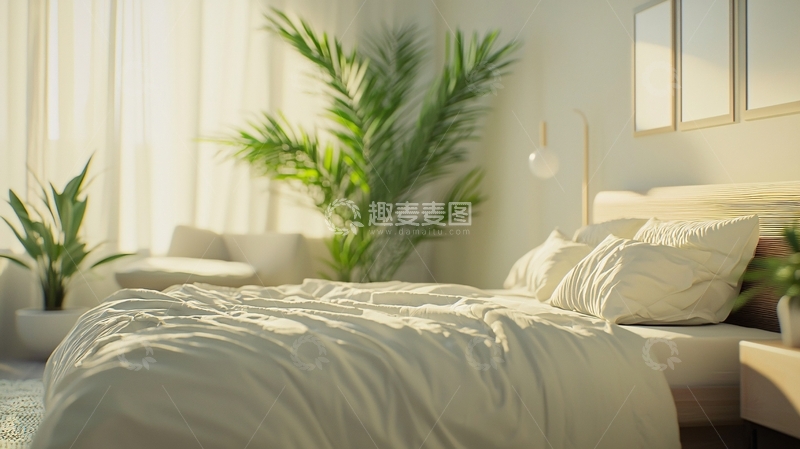 高清大图下载【趣麦麦图】阳光洒进卧室7