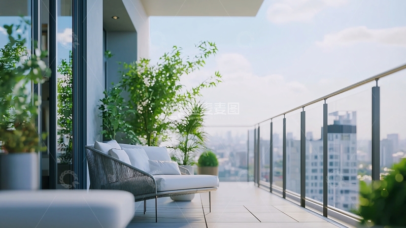 高清大图下载【趣麦麦图】现代简约阳台景观