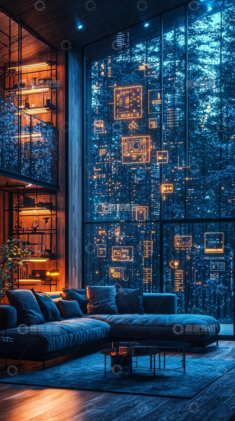 高清大图下载【趣麦麦图】舒适现代风客厅