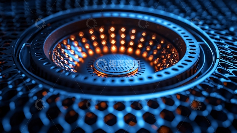 高清大图下载【趣麦麦图】科技感金属中心发光体