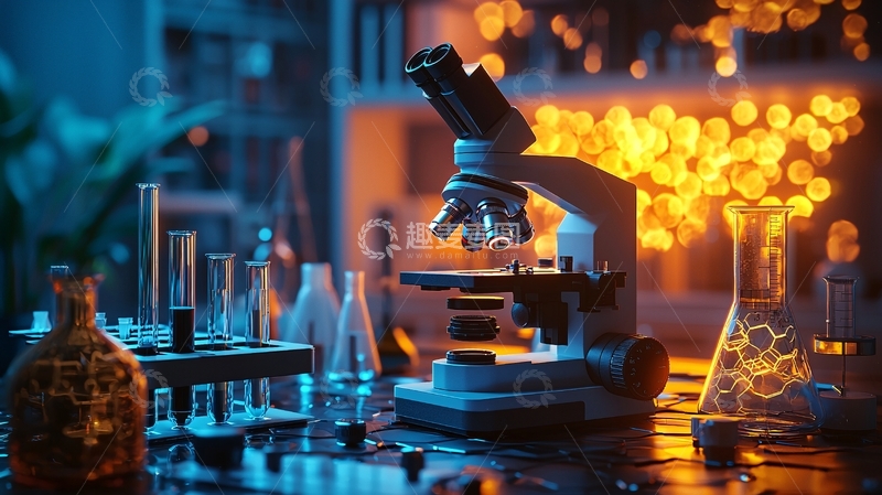 高清大图下载【趣麦麦图】实验室里的显微镜
