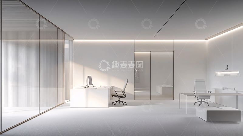 高清大图下载【趣麦麦图】极简风格现代化办公室