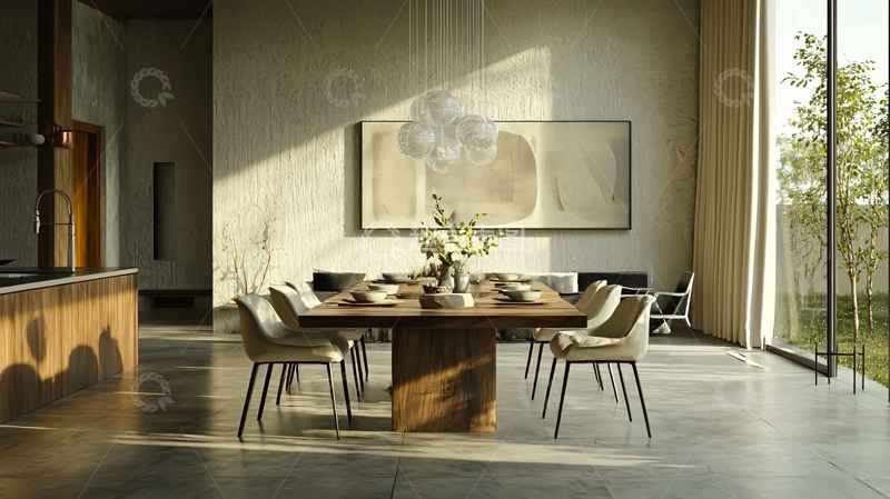 高清大图下载【趣麦麦图】极简现代风格餐厅