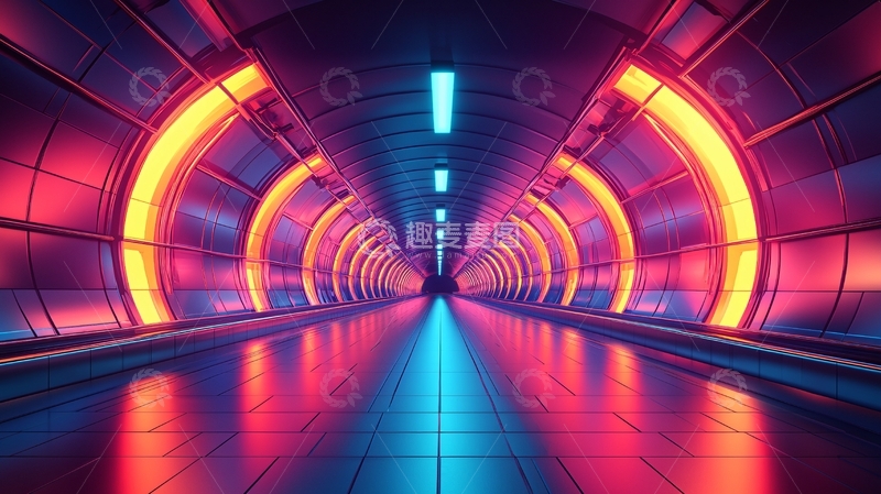 高清大图下载【趣麦麦图】未来感隧道