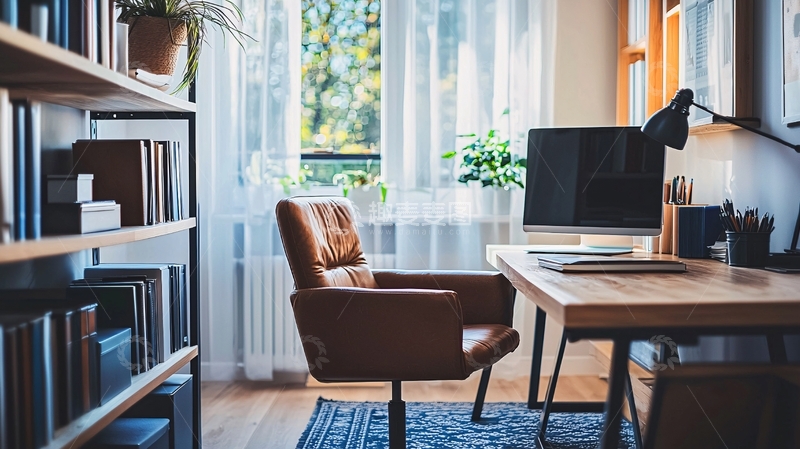 高清大图下载【趣麦麦图】明亮舒适的居家办公空间