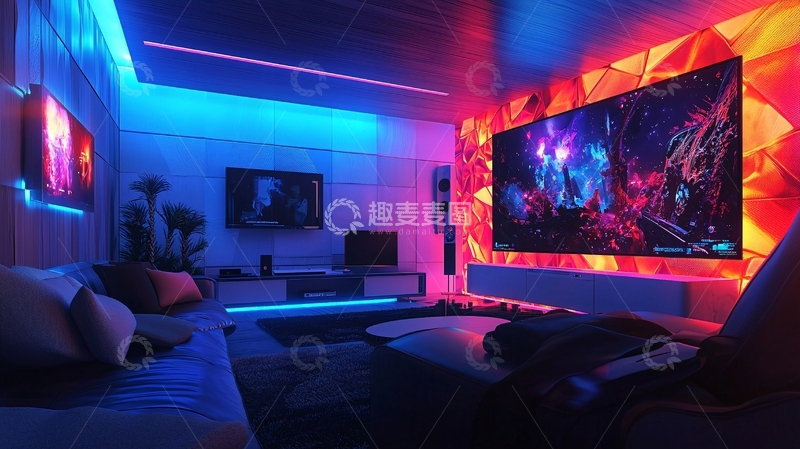 高清大图下载【趣麦麦图】炫酷游戏电竞房