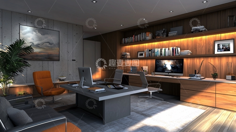 高清大图下载【趣麦麦图】现代简约高端商务办公空间
