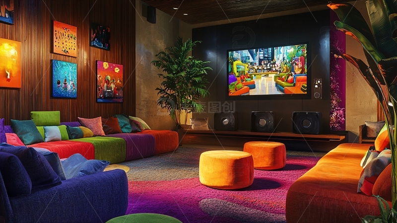 高清大图下载【趣麦麦图】现代风格休闲室