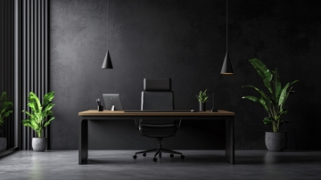 暗黑系现代简约办公空间