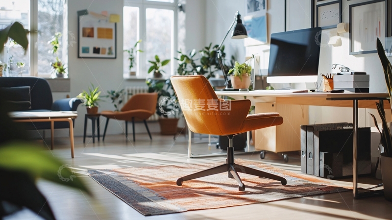 高清大图下载【趣麦麦图】阳光洒落的现代化办公室