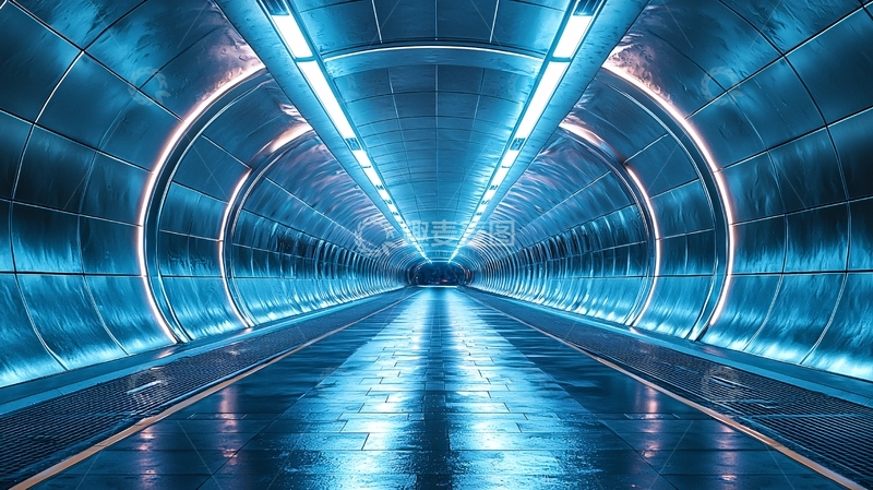 高清大图下载【趣麦麦图】科技感隧道12