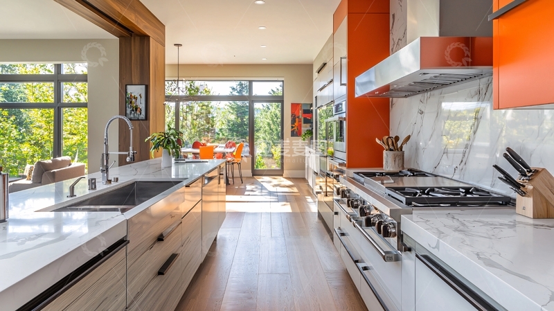 高清大图下载【趣麦麦图】现代简约开放式厨房