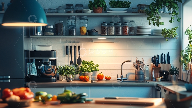 高清大图下载【趣麦麦图】现代简约厨房