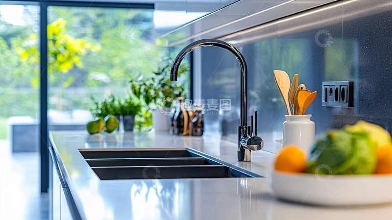 高清大图下载【趣麦麦图】-现代化厨房水槽
