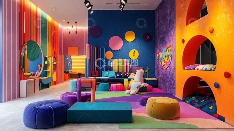 高清大图下载【趣麦麦图】色彩斑斓儿童游乐区