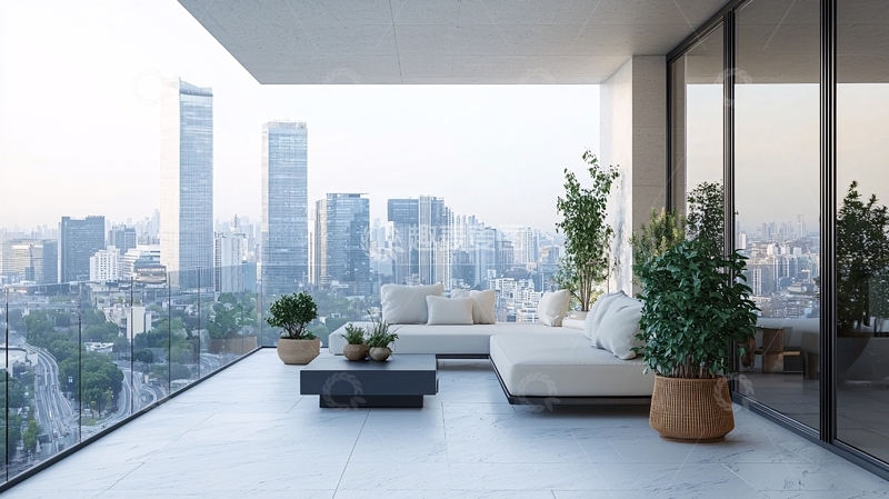 高清大图下载【趣麦麦图】现代都市阳台景观