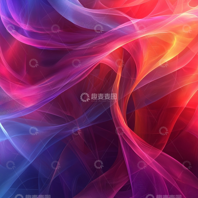 高清大图下载【趣麦麦图】炫彩流动抽象背景
